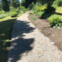 Pose de gravier blanc pour allée-chemin Saint-Omer